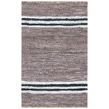 Safavieh 4 x 6 ft. Vintage Leather Contemporary Rectangle Area Rug Grey & Ivory VTL400F-4